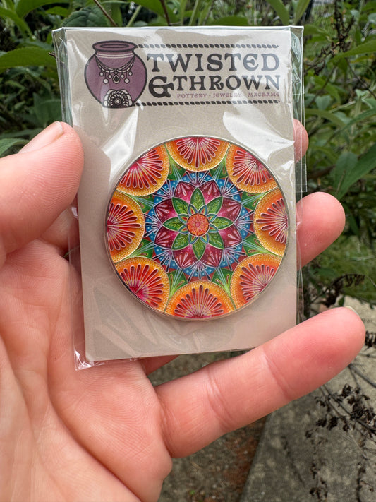 “Slice” Mandala Pin