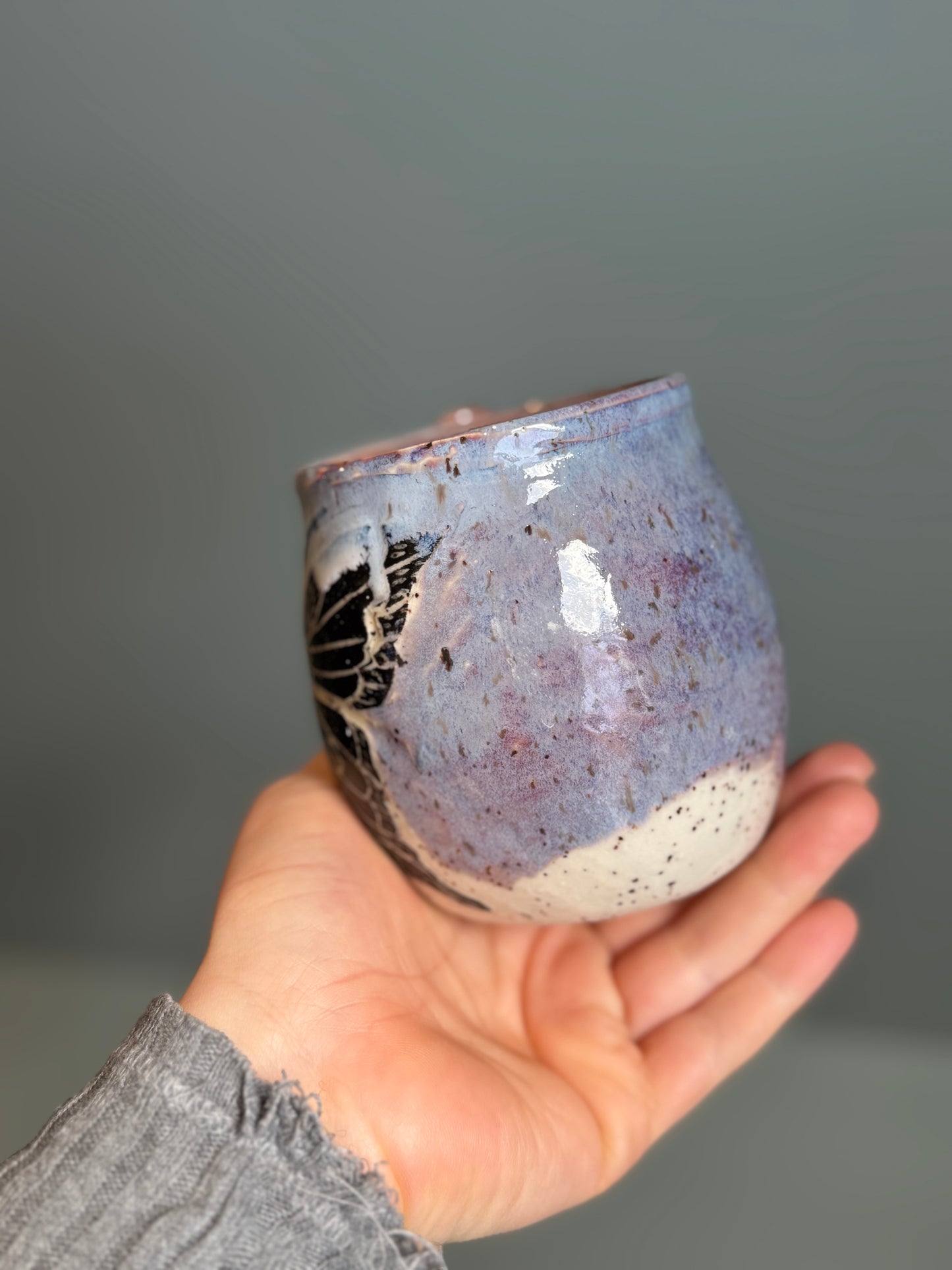 Butterfly carved mug