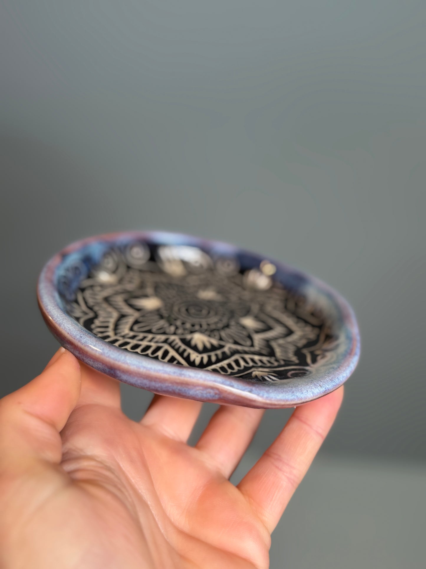 Sgraffito Spoon Rest (Mandala)