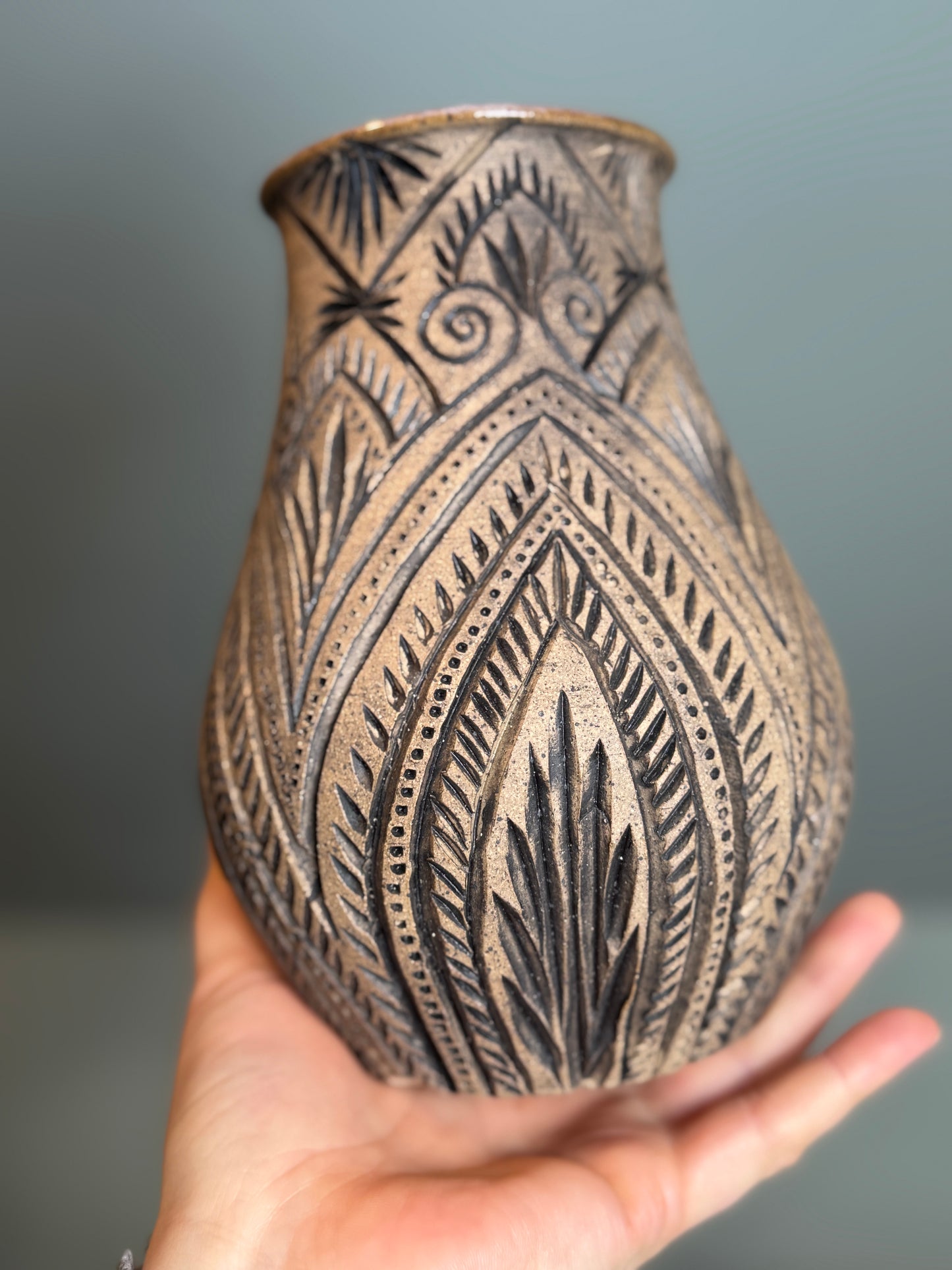 Hand Carved Vase