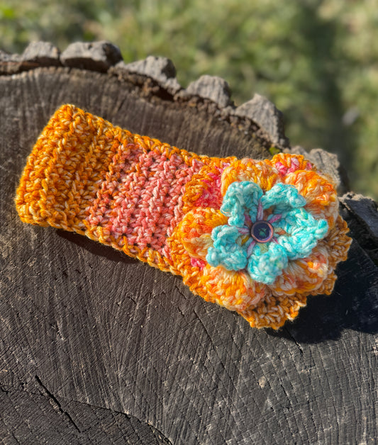 Yellow Floral Ear Warmer