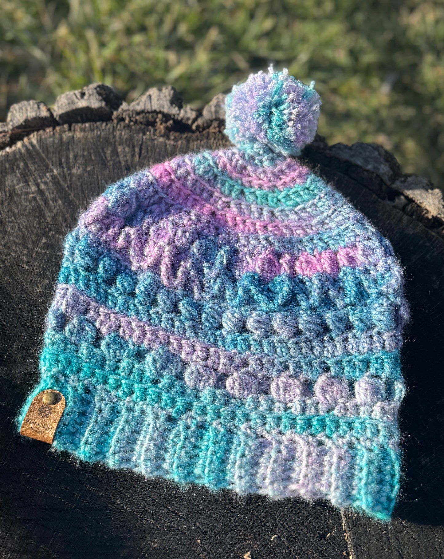 Bobble Beanie Pink/Purple