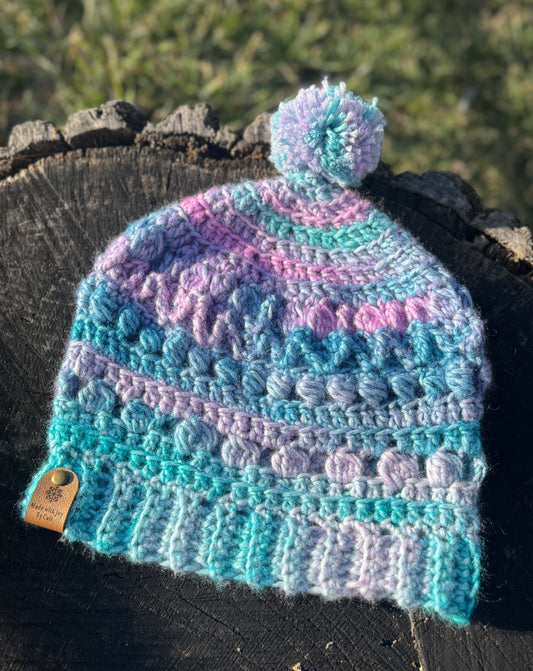 Bobble Beanie Pink/Purple