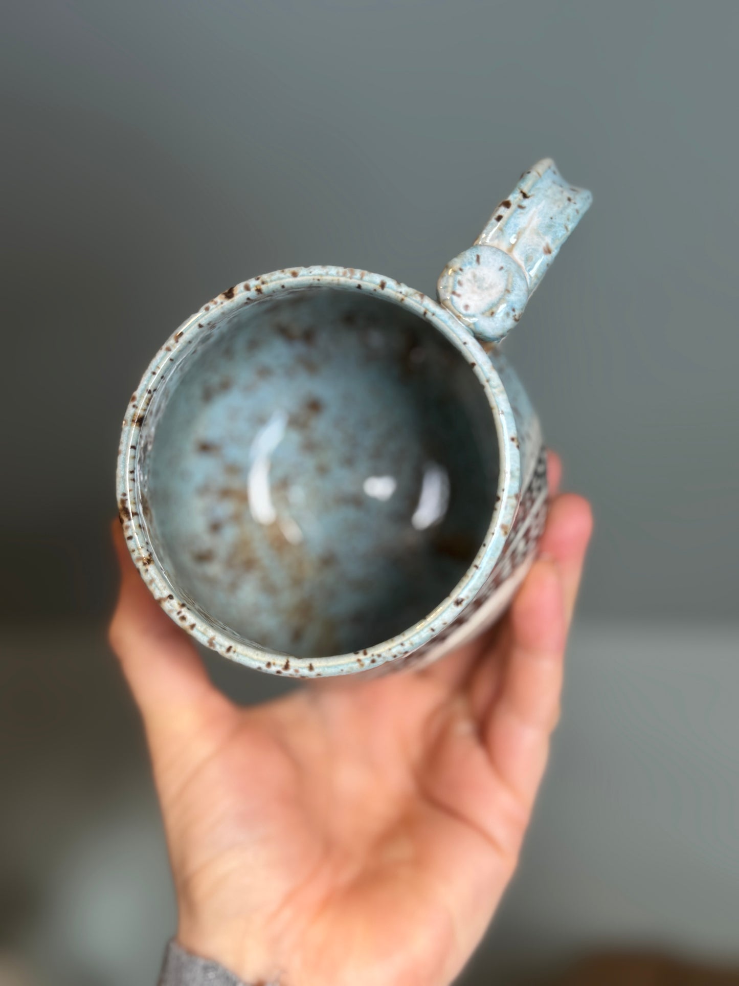 Carved Blue Snake Mug