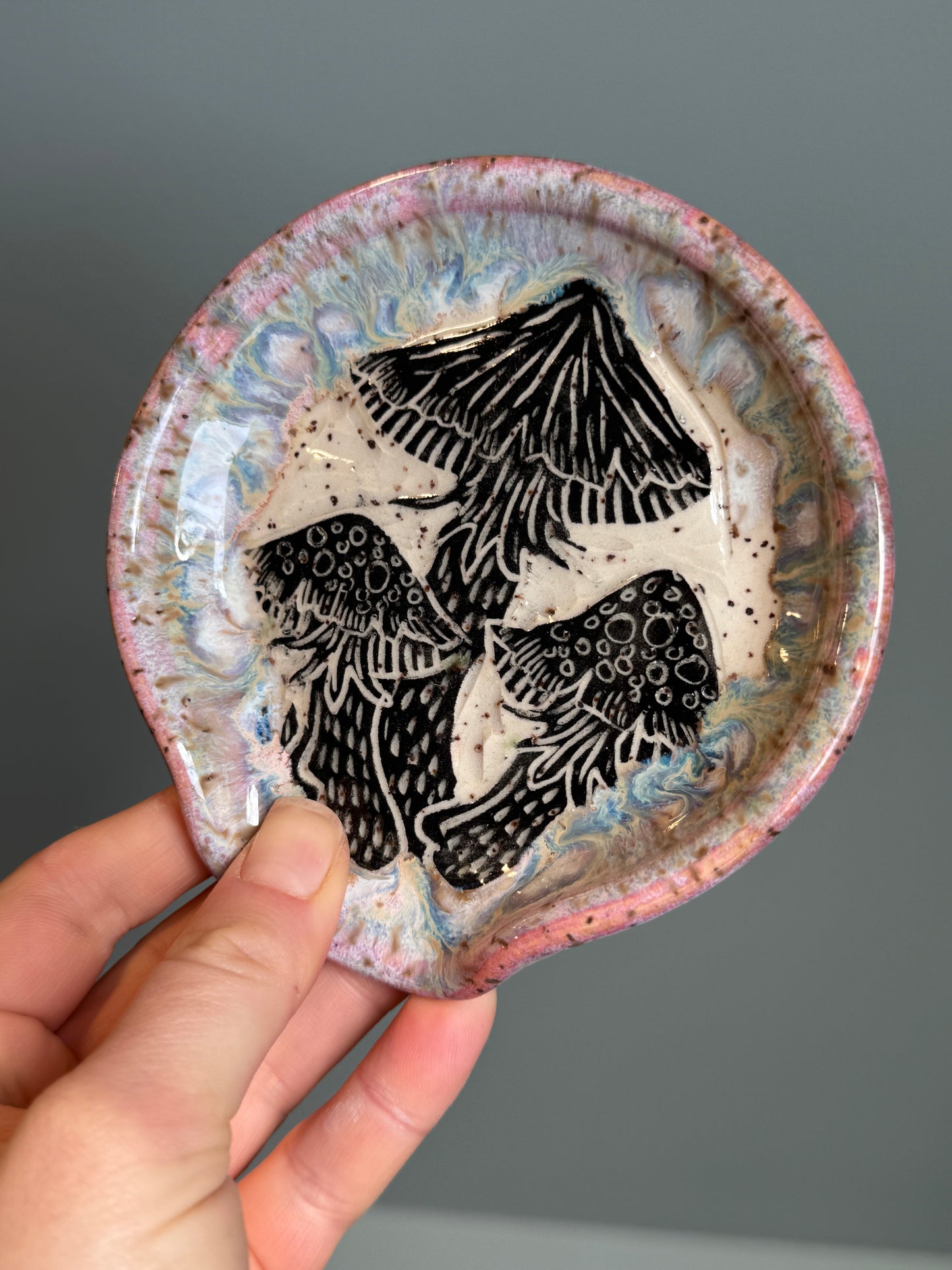Sgraffito Spoon Rest