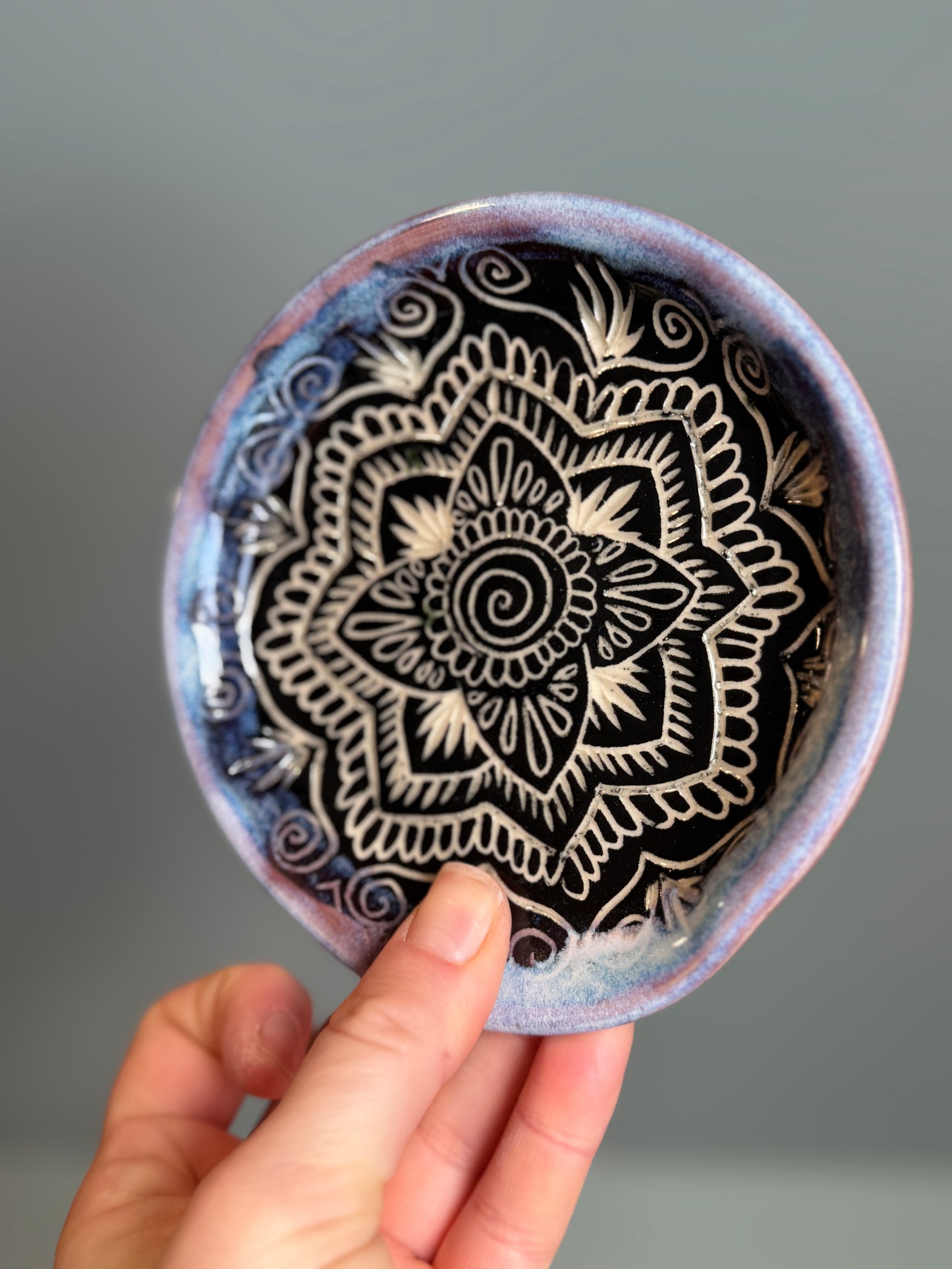 Sgraffito Spoon Rest (Mandala)
