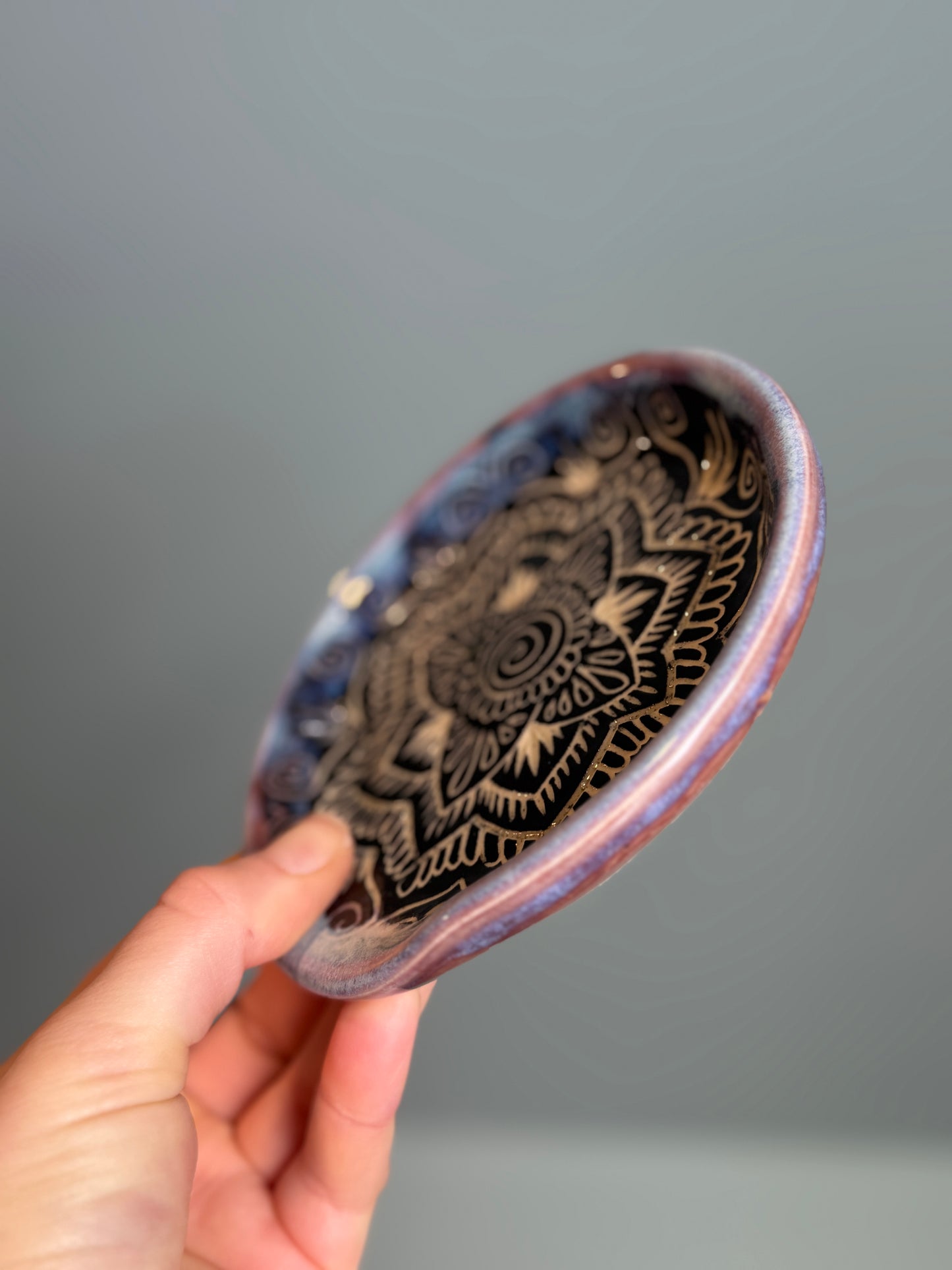 Sgraffito Spoon Rest (Mandala)