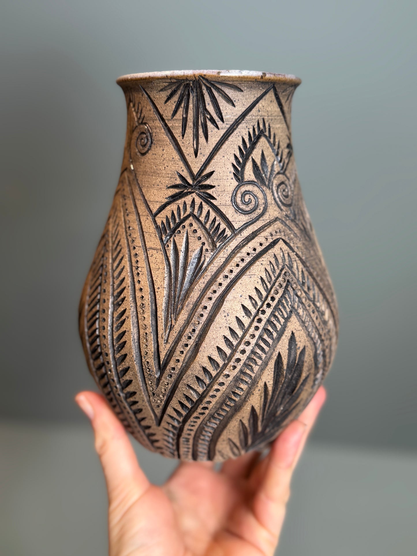 Hand Carved Vase