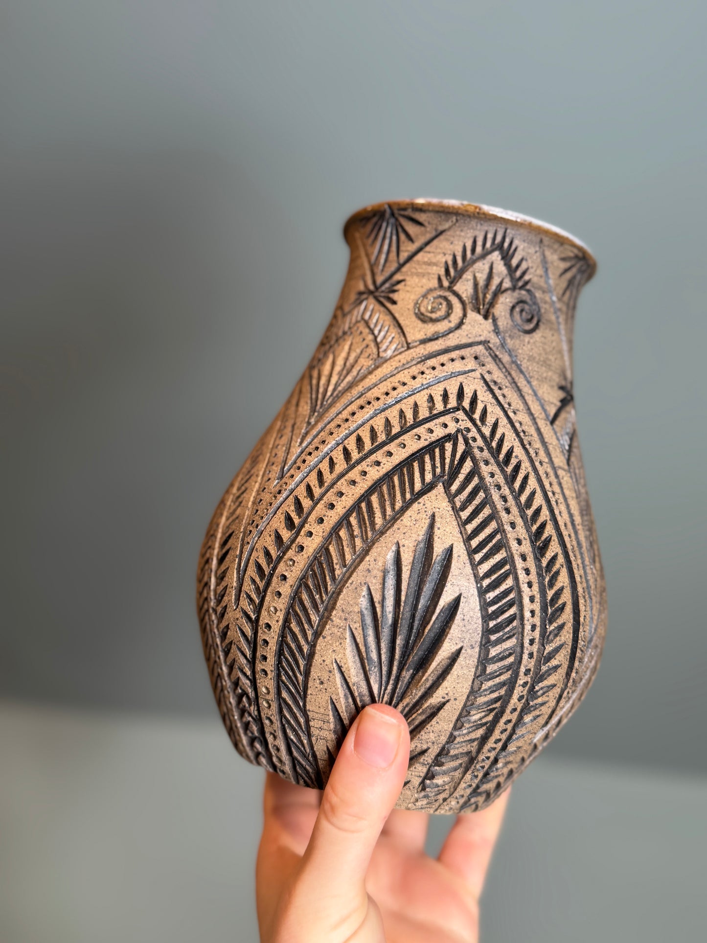Hand Carved Vase