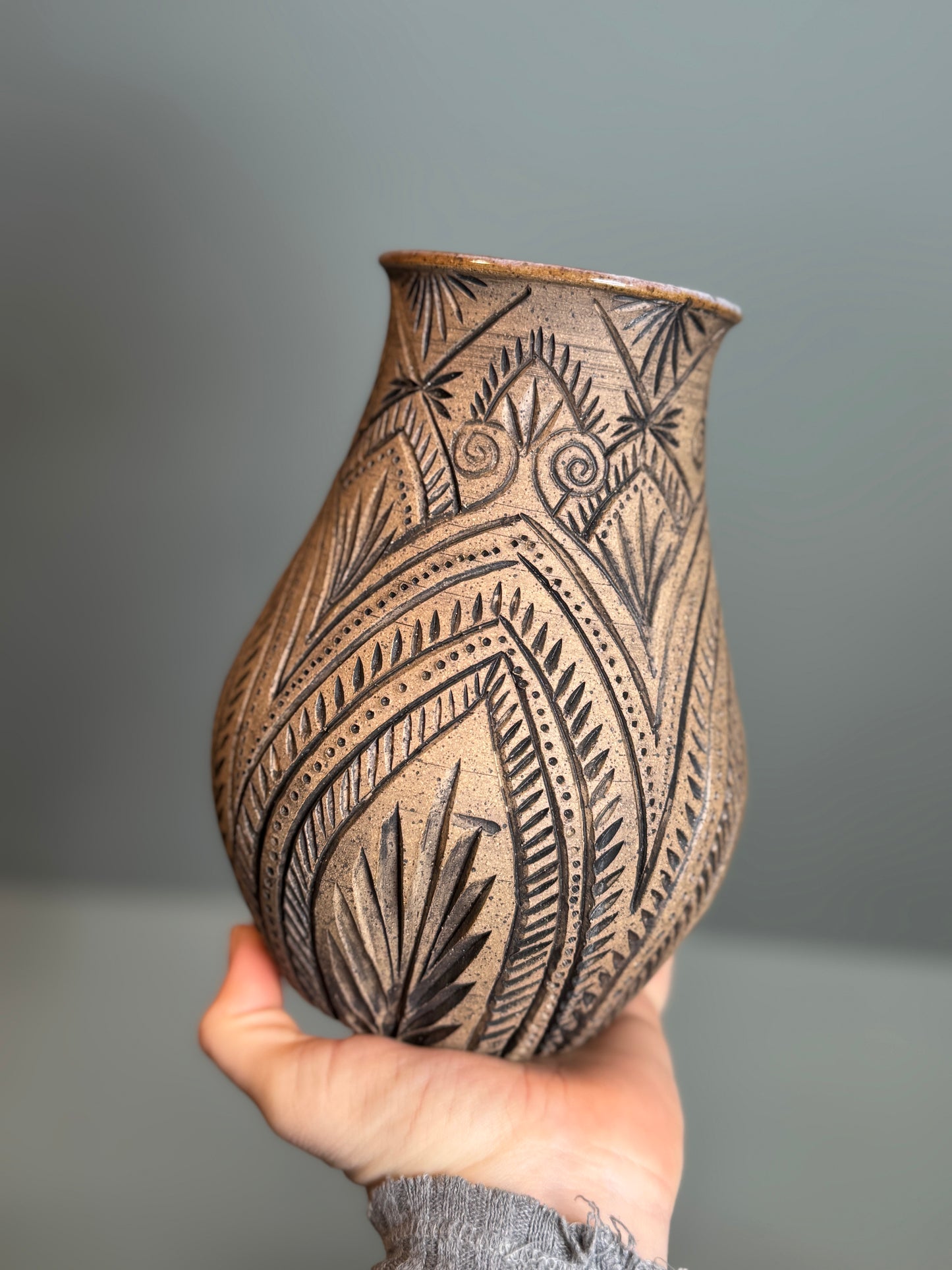 Hand Carved Vase