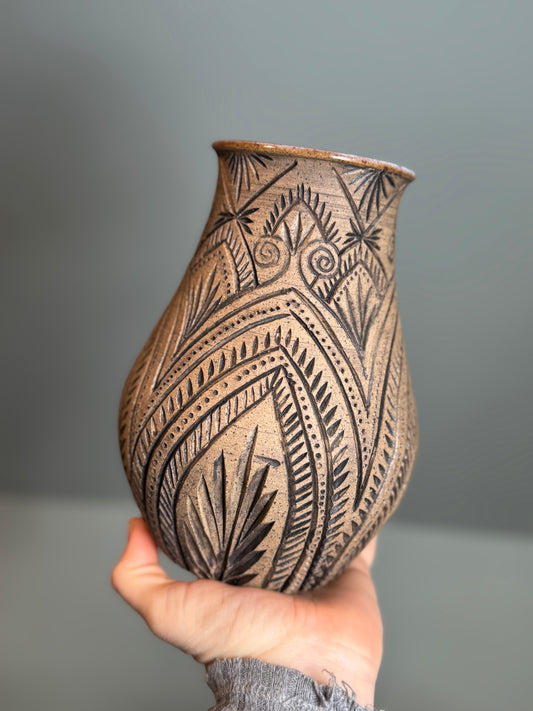 Hand Carved Vase