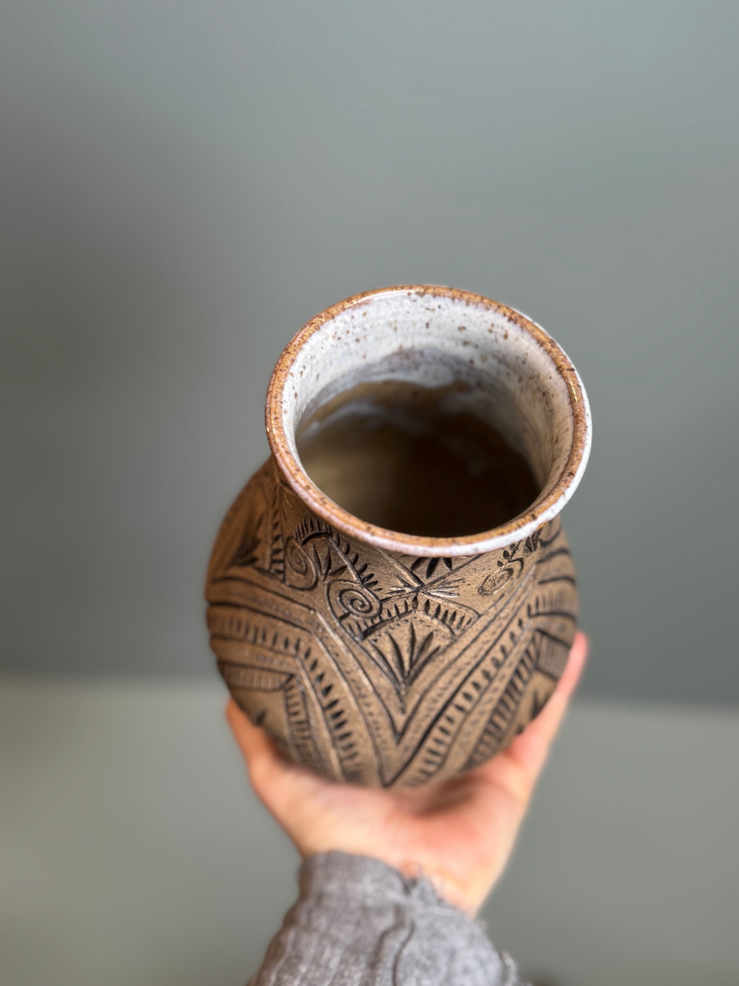 Hand Carved Vase