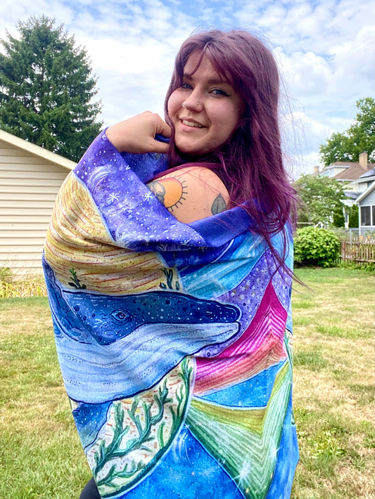 "Whales Are Gonna Save the World" Whale Scarf