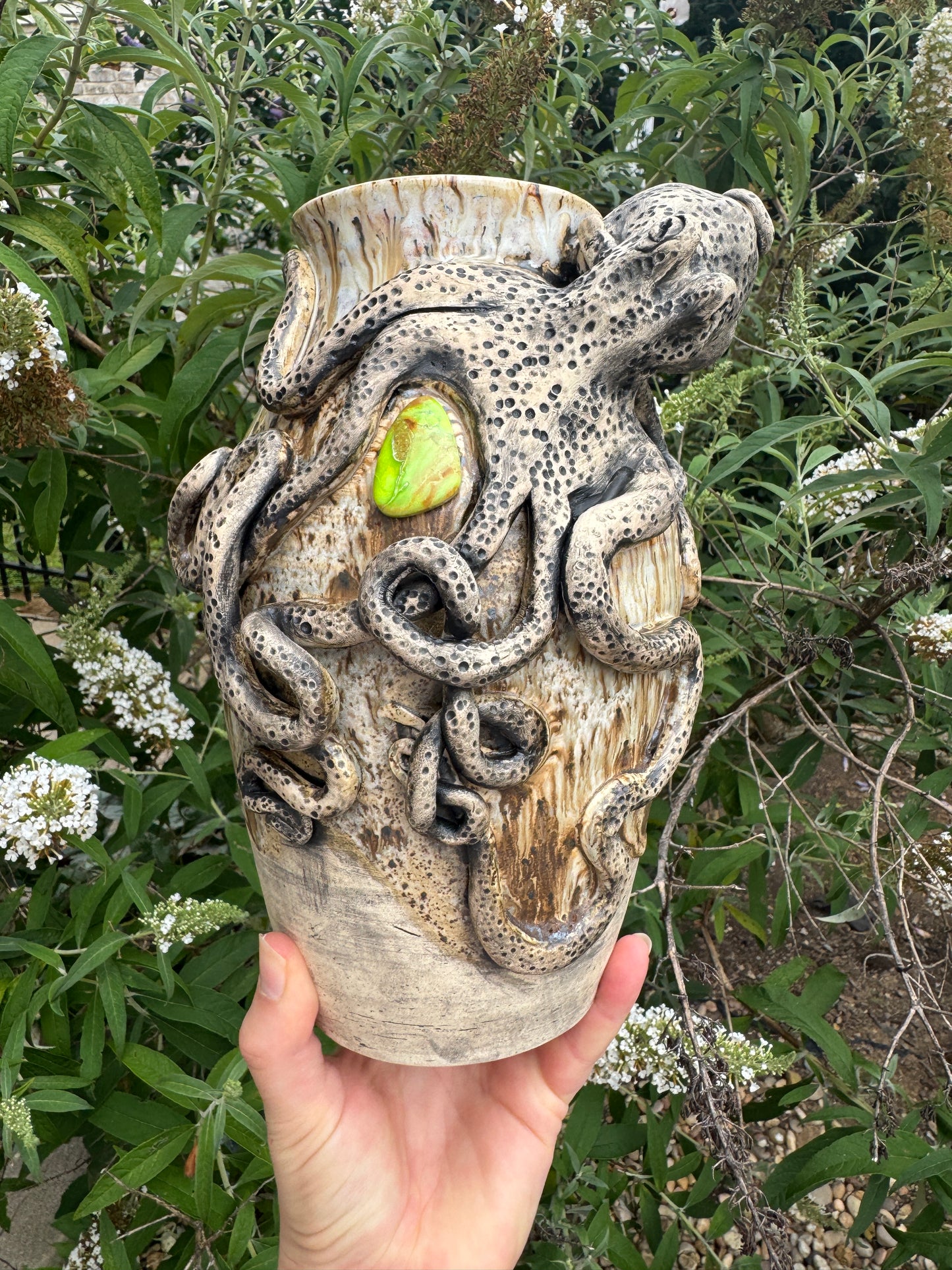 Octopus Vase with Gaspeite