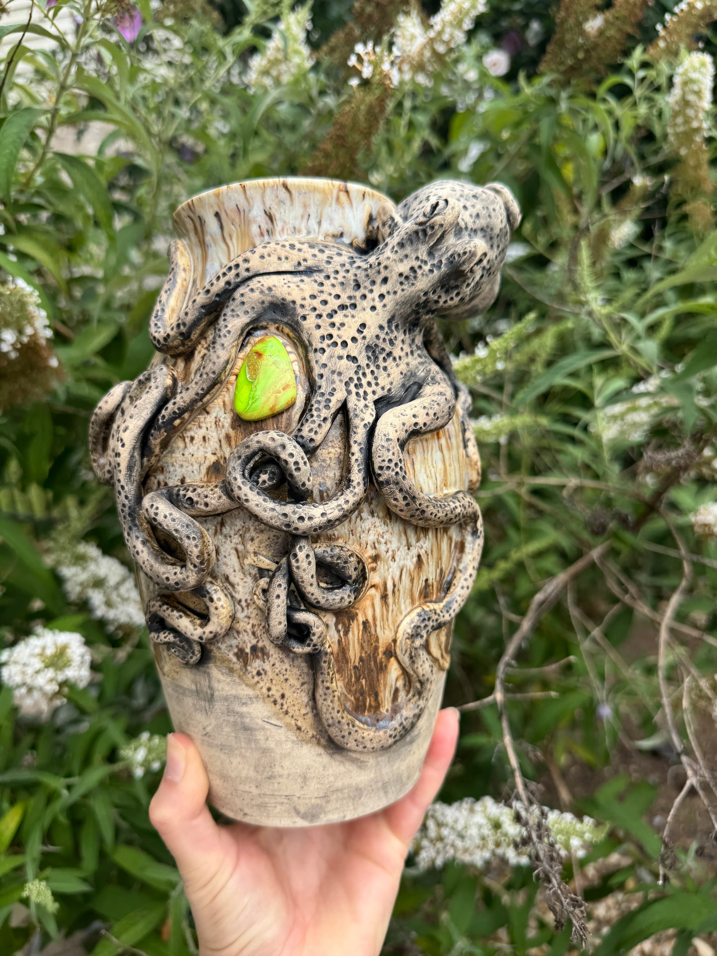 Octopus Vase with Gaspeite
