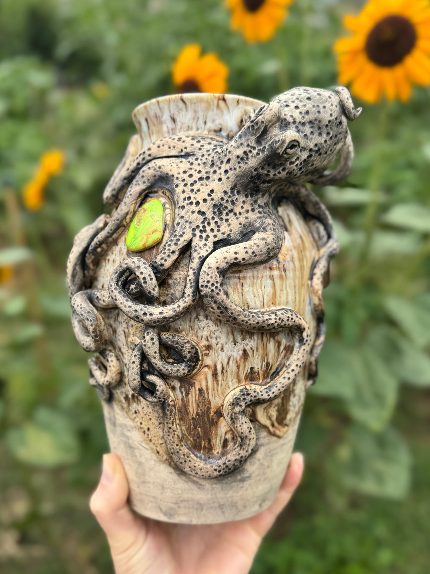 Octopus Vase with Gaspeite